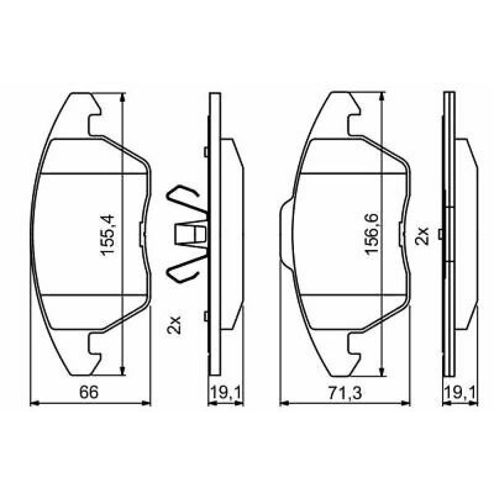 BOS-0986494877- FREN BALATASI ON ( PEUGEOT : 3008 2.0 HDI 09-16 ) (16 099 879 80)